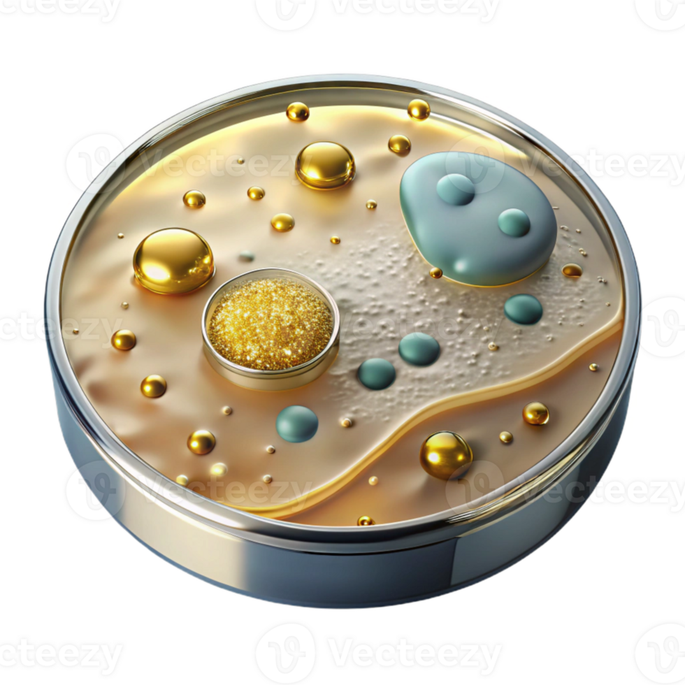 vibrant classic Petri Dish Cutout with Bacteria Culture for Biology Studies genuine png