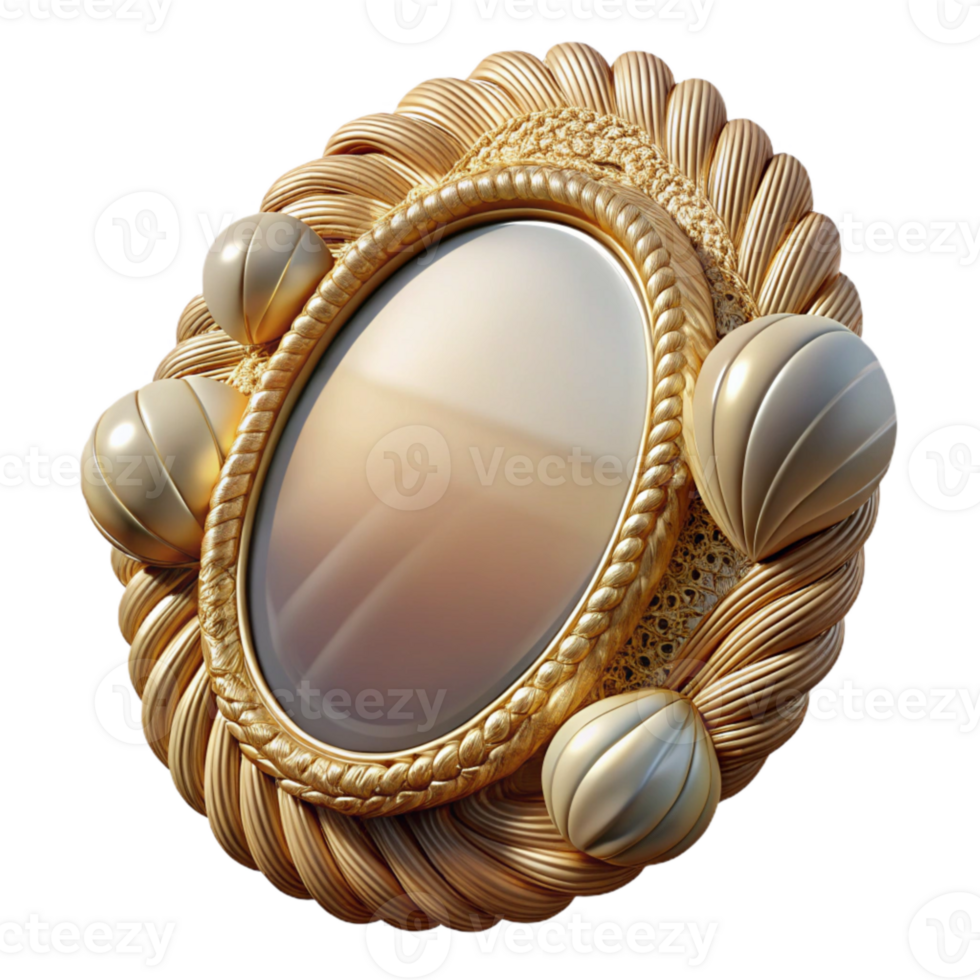 dramatic abstract Rattan Mirror Transparent Background Home Decor high quality png