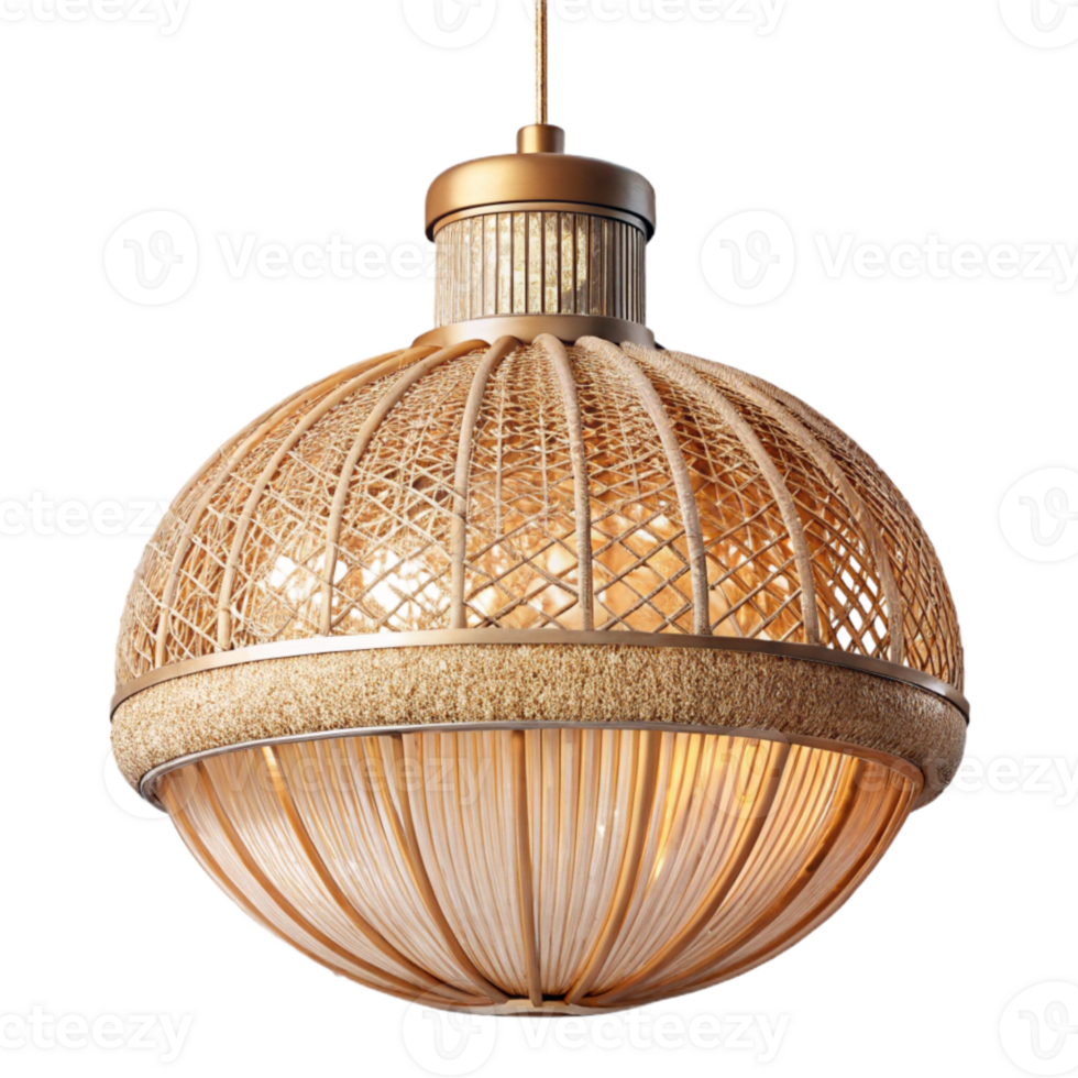 impressive modern Rattan Pendant Light Transparent Background Home Decor high resolution png
