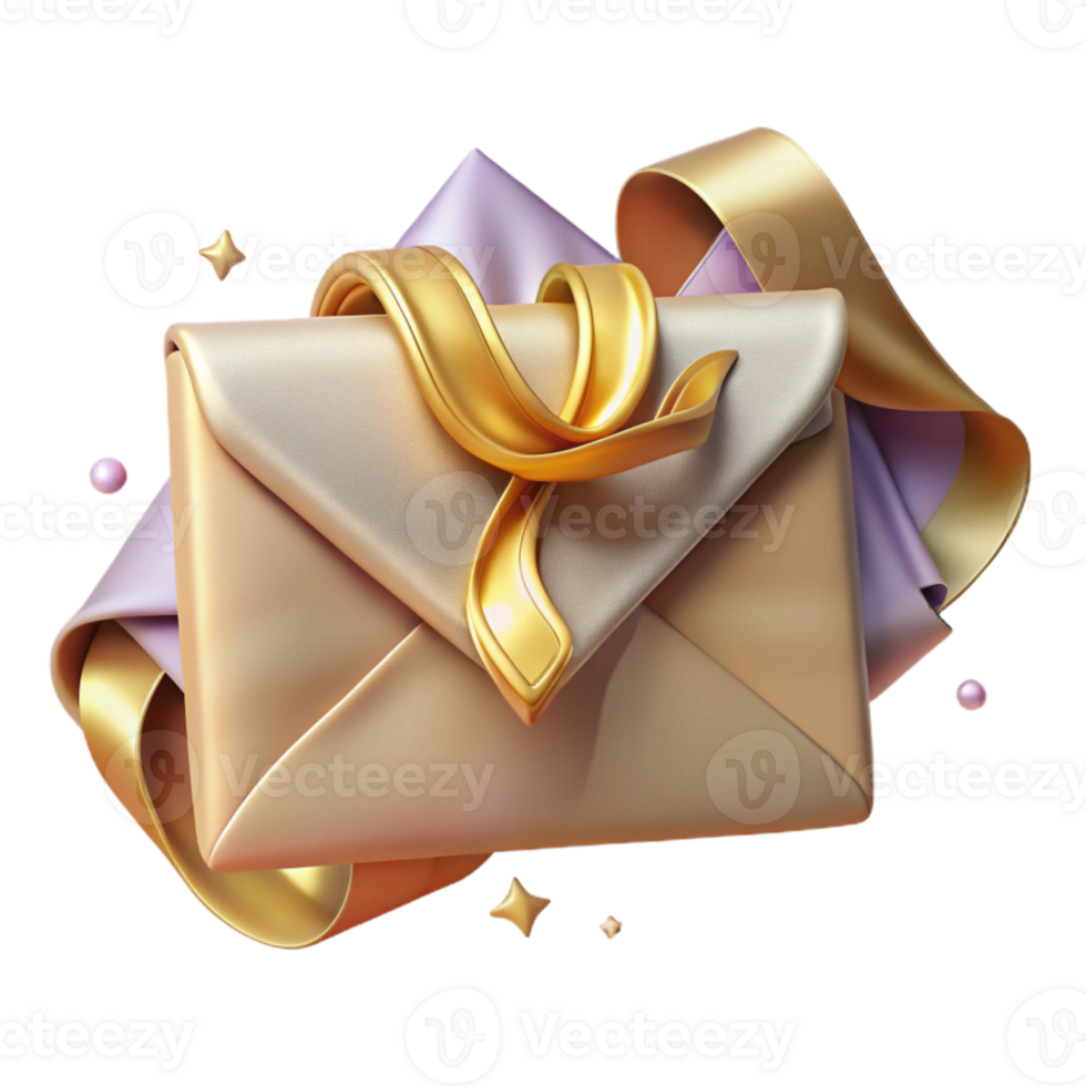 stunning classic Realistic Envelope Mockup with Wax Seal Transparent png