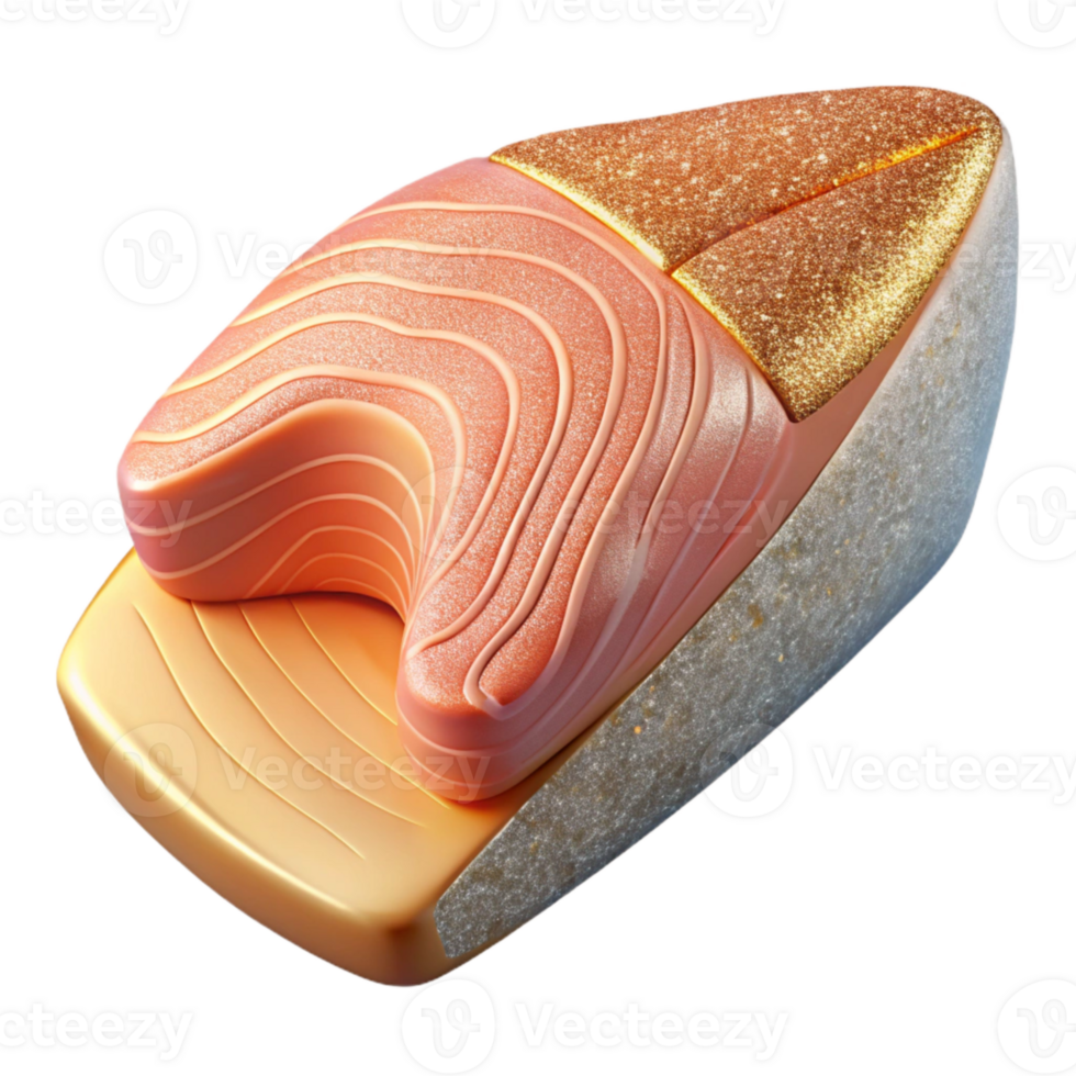 stunning abstract Raw Salmon Fillet Pink Isolated for Seafood Menu premium png