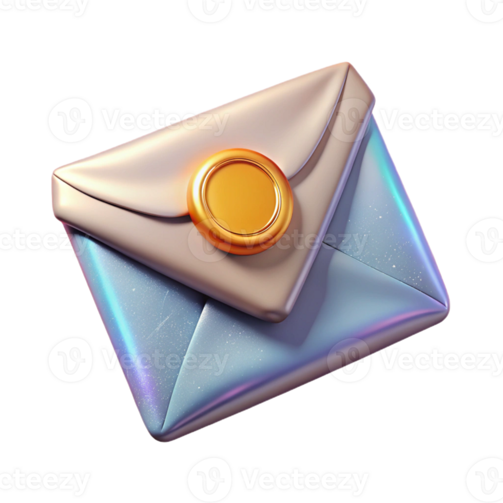 wonderful vintage Realistic Envelope Mockup with Wax Seal Transparent high resolution png