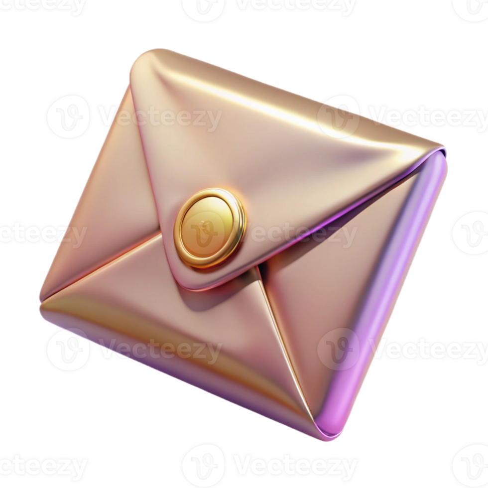 wonderful abstract Realistic Envelope Mockup with Wax Seal Transparent high quality png