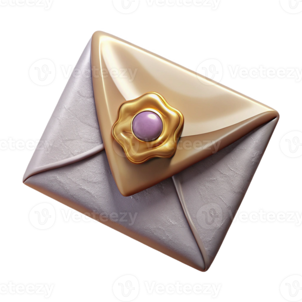 stunning vintage Realistic Envelope Mockup with Wax Seal Transparent premium png