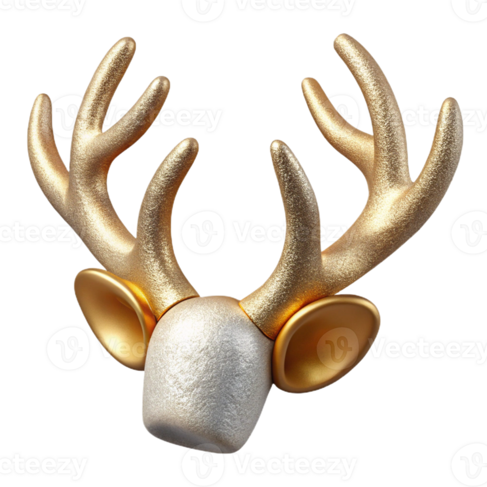 vibrant contemporary Reindeer Antlers Holiday Element Isolated high quality png