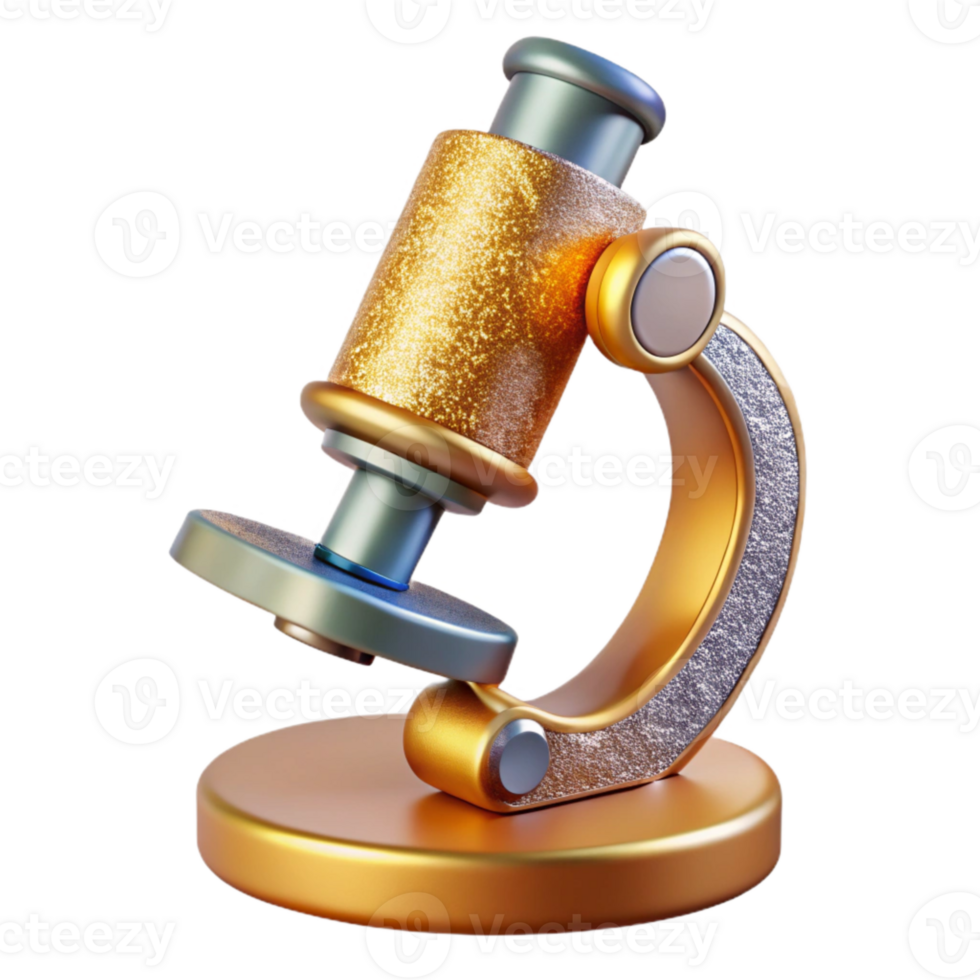 vibrant abstract Research Microscope Isolated for Biology Projects high quality png