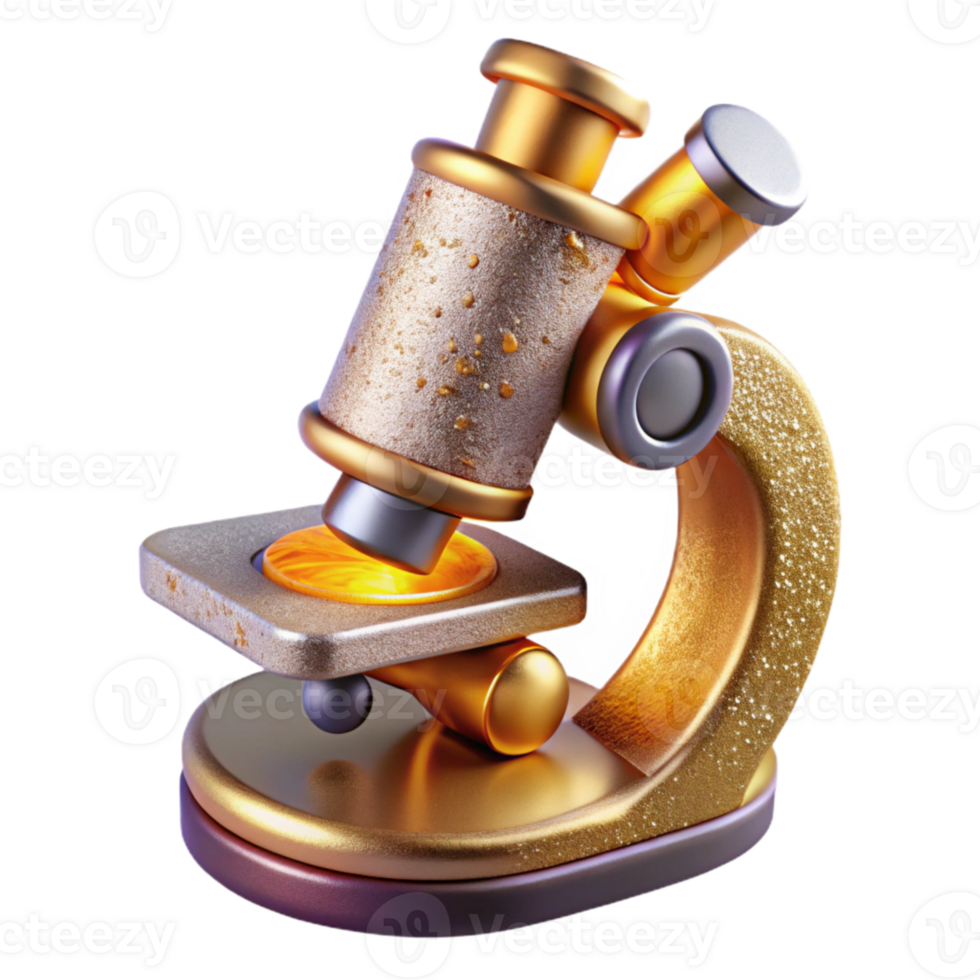 vibrant abstract Research Microscope Isolated for Biology Projects detailed png
