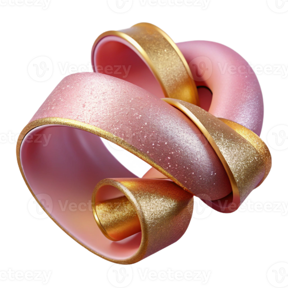 wonderful contemporary Ribbon Curl Pink Decorative Isolated for Gift Wrapping detailed png