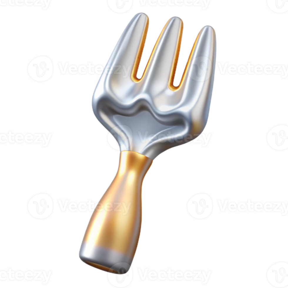 beautiful traditional Silver Fork Kitchen Utensil Cutout for Menu Design genuine png
