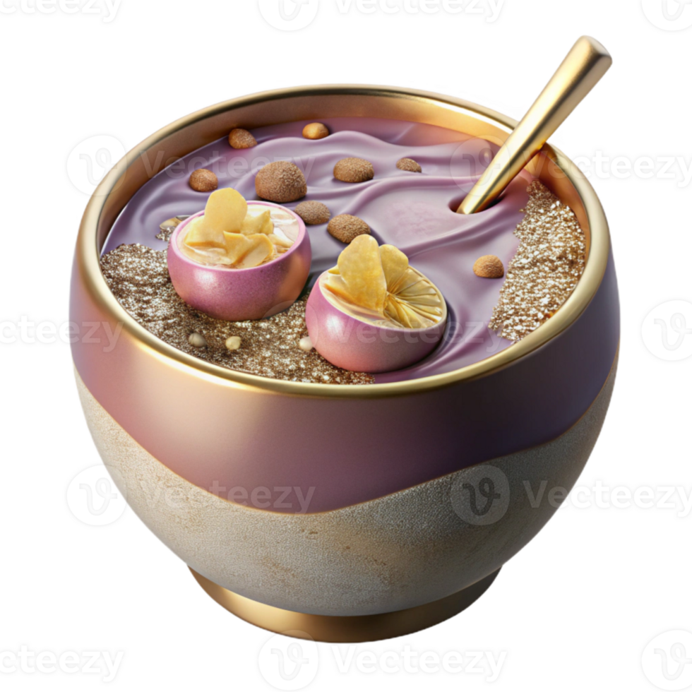 elegant rustic Smoothie Bowl Healthy Breakfast Transparent for Wellness png