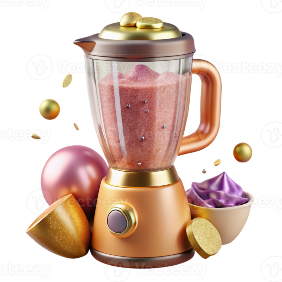 magnificent abstract Smoothie Blender with Ingredients Transparent for Health Blogs high resolution png