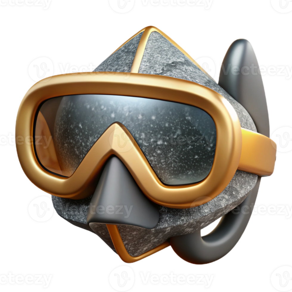 impressive artistic Snorkeling Mask Isolated for Underwater Adventure genuine png