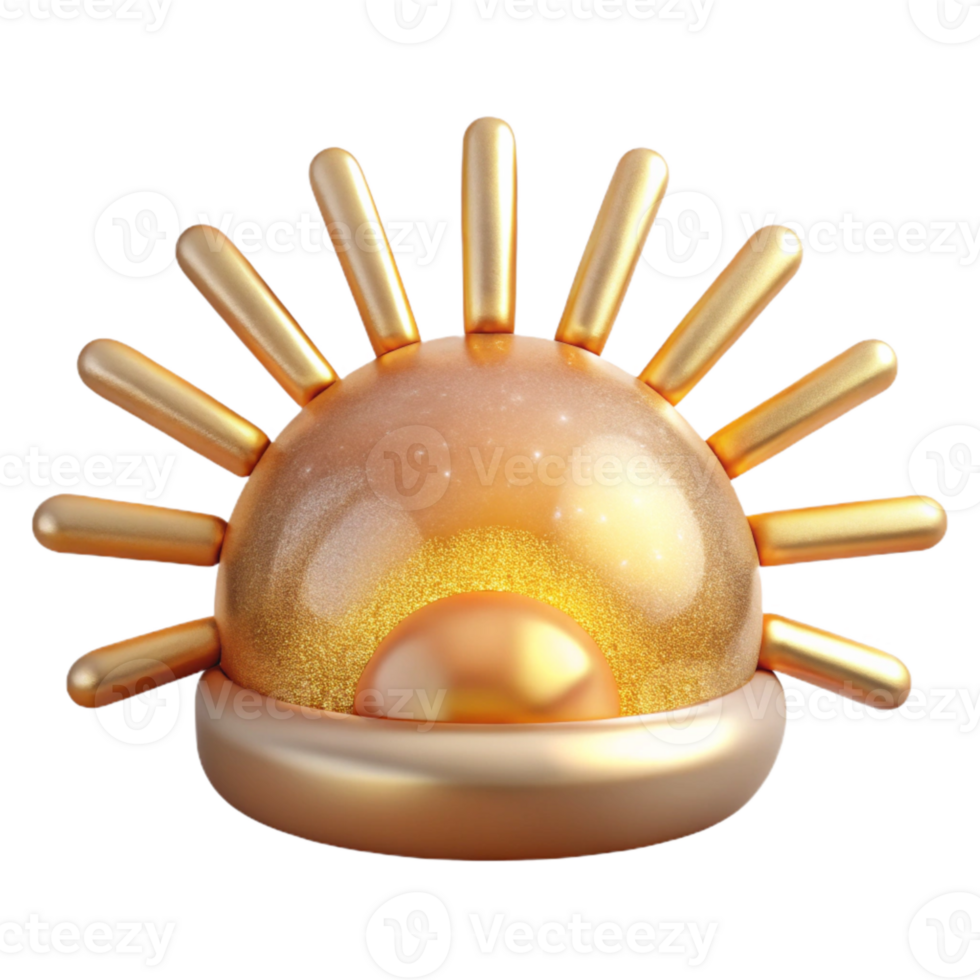 magnificent classic Sunrise Rays Cutout for Morning Greetings high quality png
