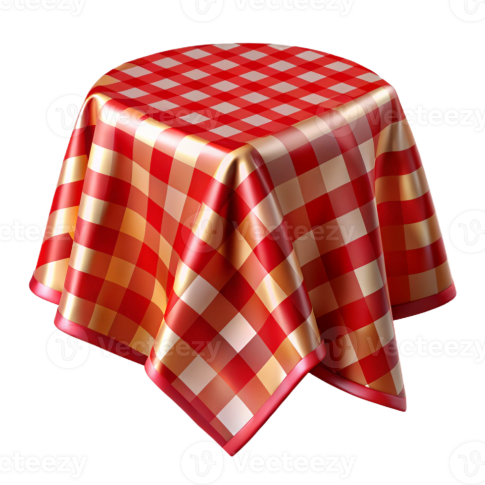 elegant rustic Tablecloth Red Checkered Picnic Transparent for Food Illustrations exclusive png