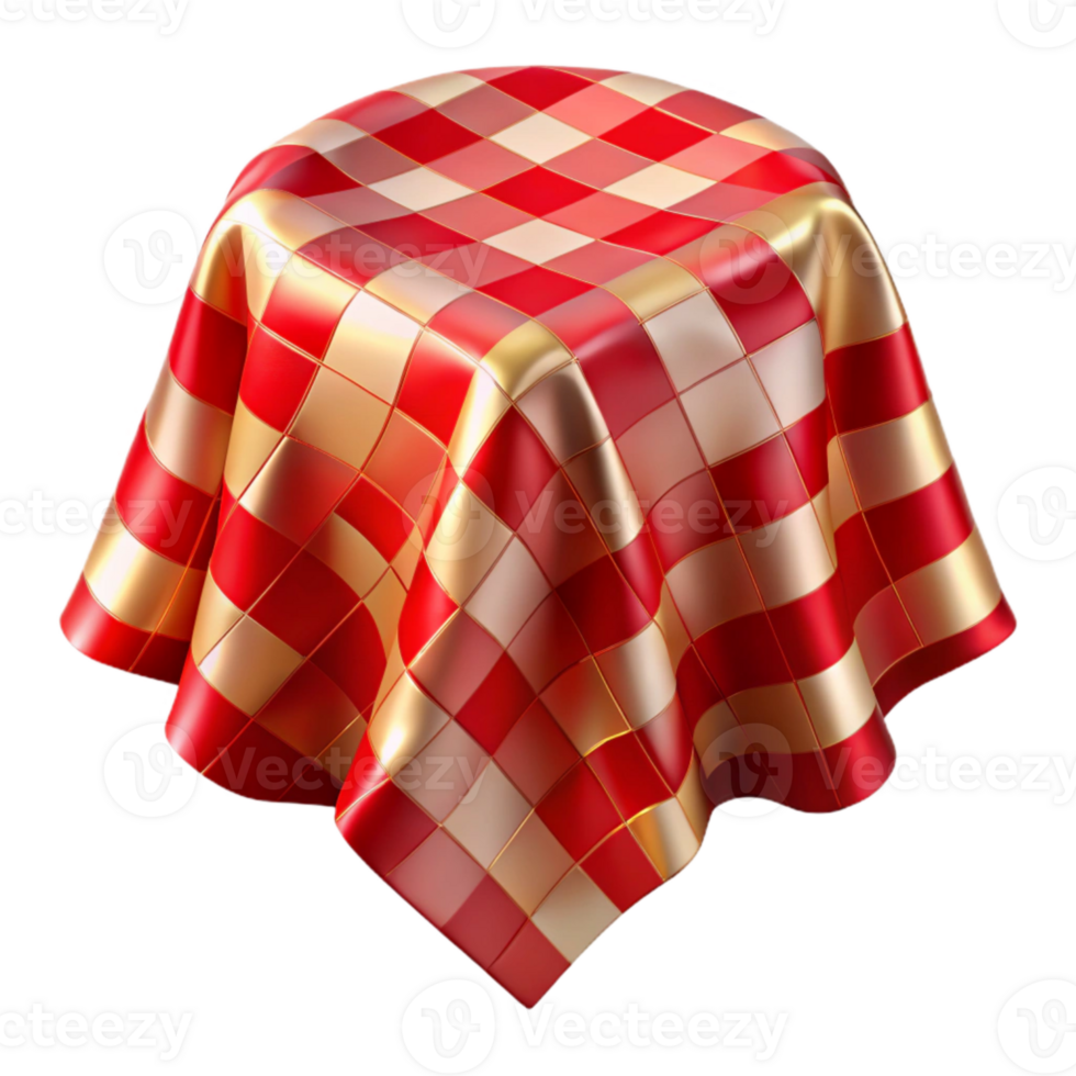 vibrant creative Tablecloth Red Checkered Picnic Transparent for Food Illustrations png