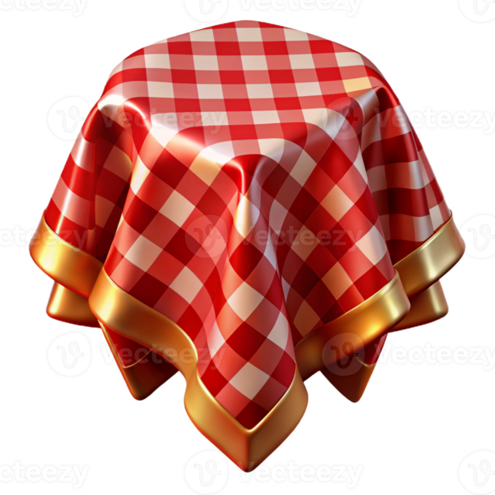 beautiful traditional Tablecloth Red Checkered Picnic Transparent for Food Illustrations high quality png