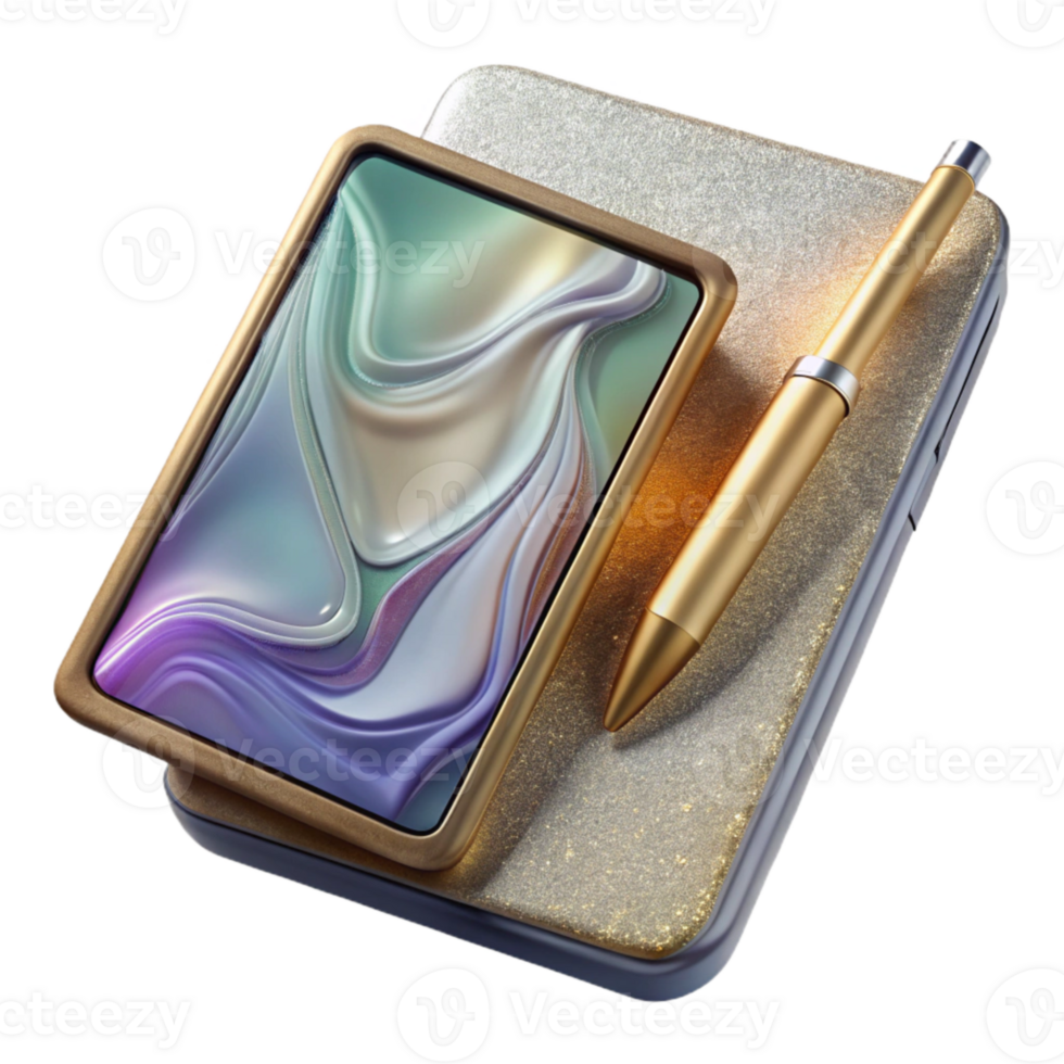vibrant abstract Tablet Device Stylus Pen Transparent for Digital Art authentic png
