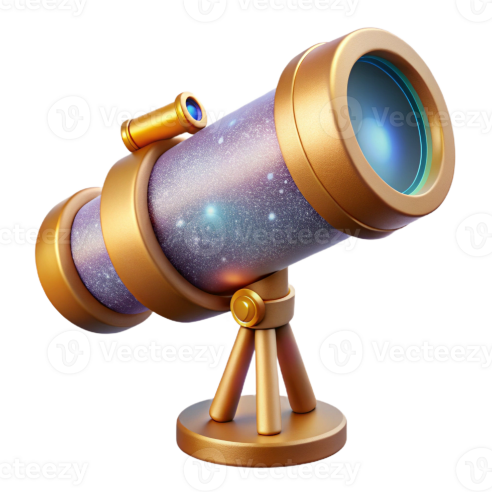 elegant vintage Telescope Astronomy Equipment Isolated for Stargazing detailed png