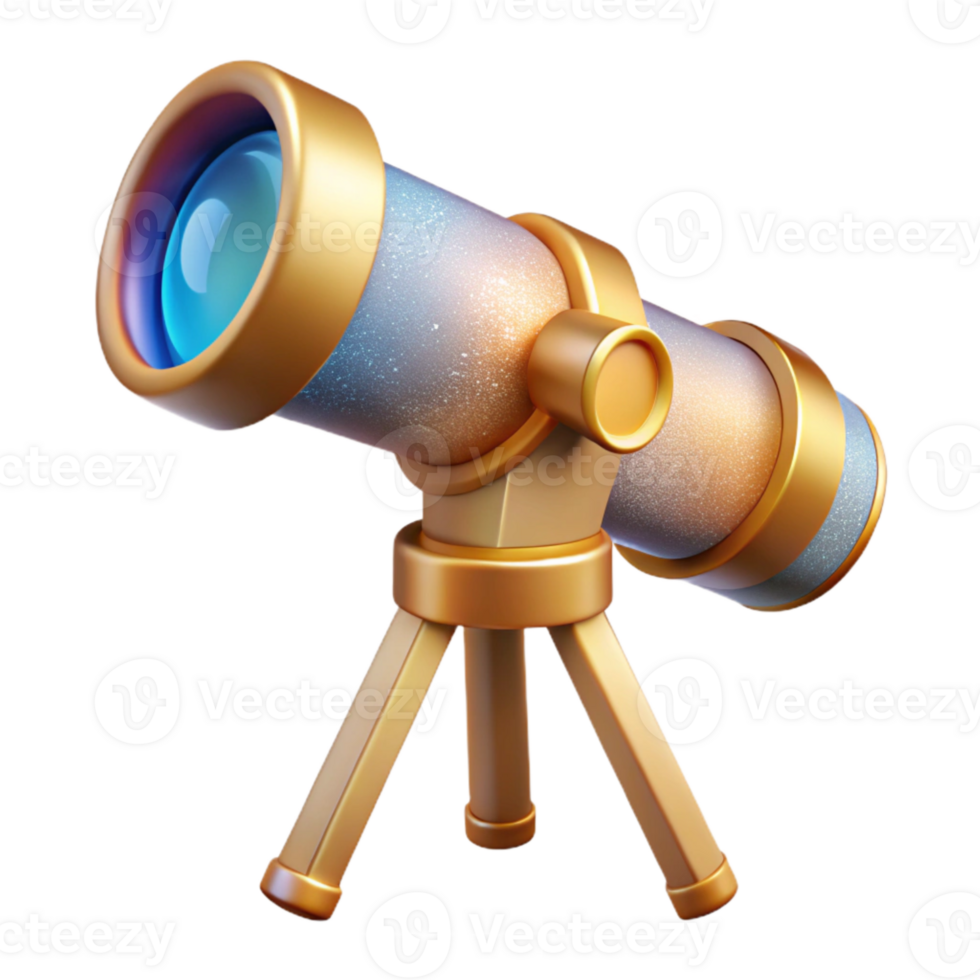 serene vintage Telescope Astronomy Equipment Isolated for Stargazing detailed png