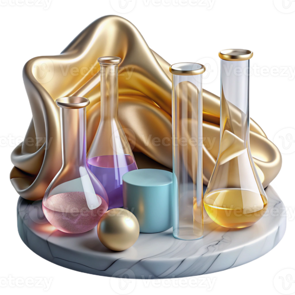 wonderful contemporary Test Tubes Lab Glassware Science Transparent Experiment Equipment premium png