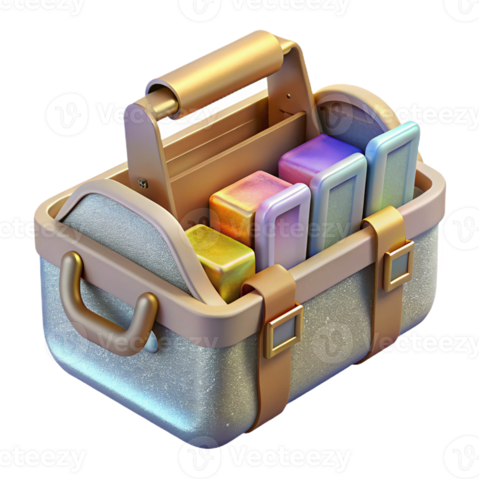 stunning creative Toolbox with Tools Organized Compartments Transparent Construction Kit authentic png