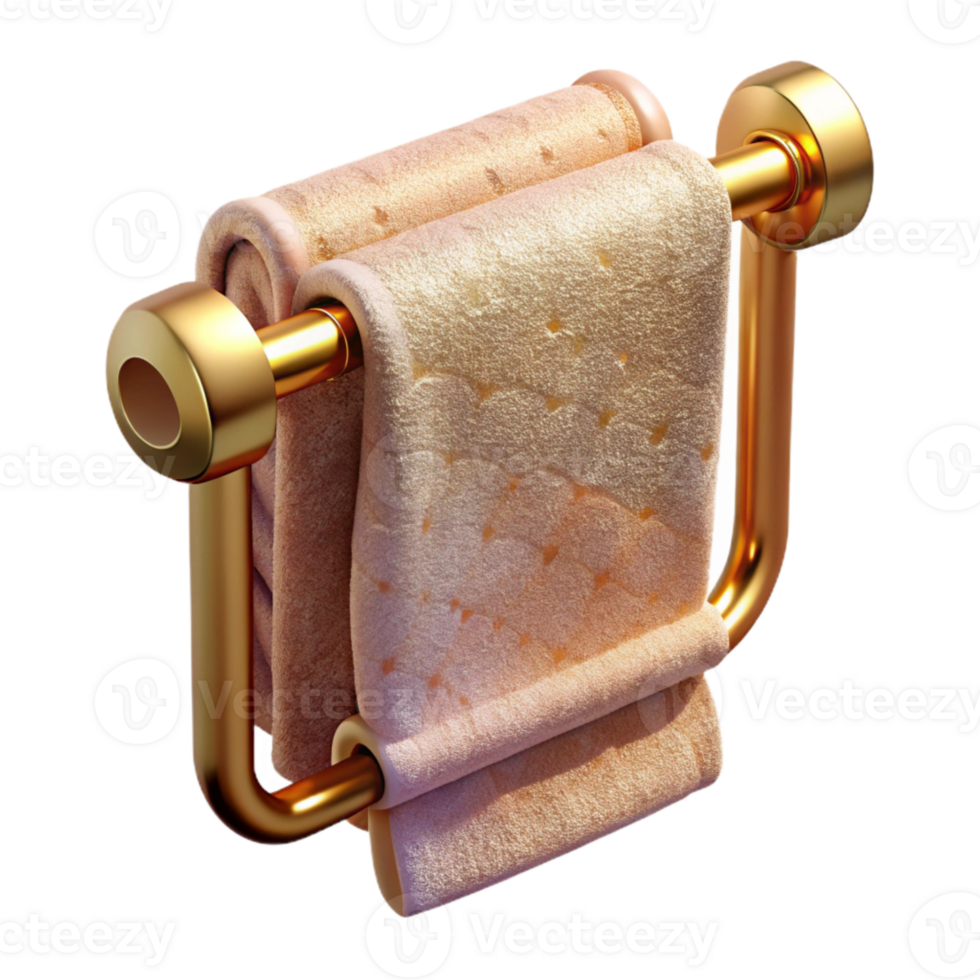 vibrant traditional Towel Rack Isolated for Bathroom Organization high resolution png