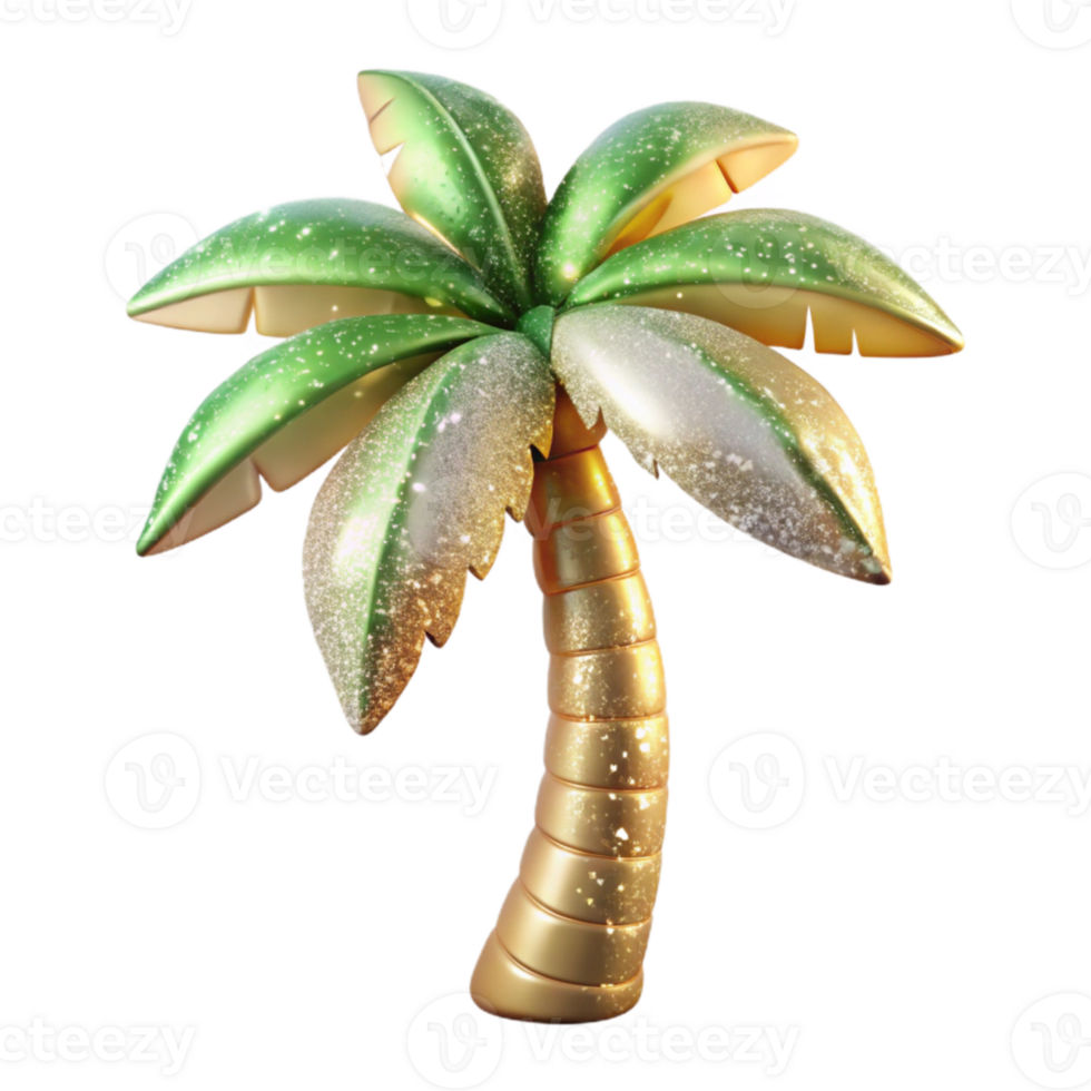 elegant artistic Tropical Palm Tree Isolated Transparent Background authentic png