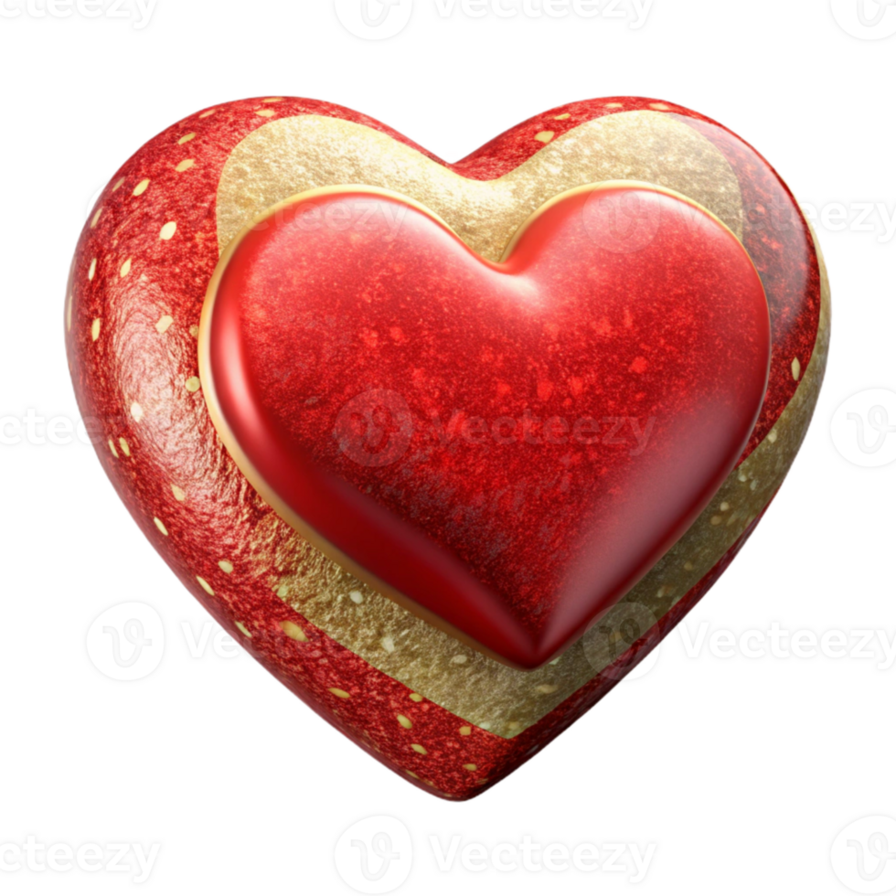 magnificent vintage Valentines Day Red Heart Icon Cutout for Romantic Symbols premium png