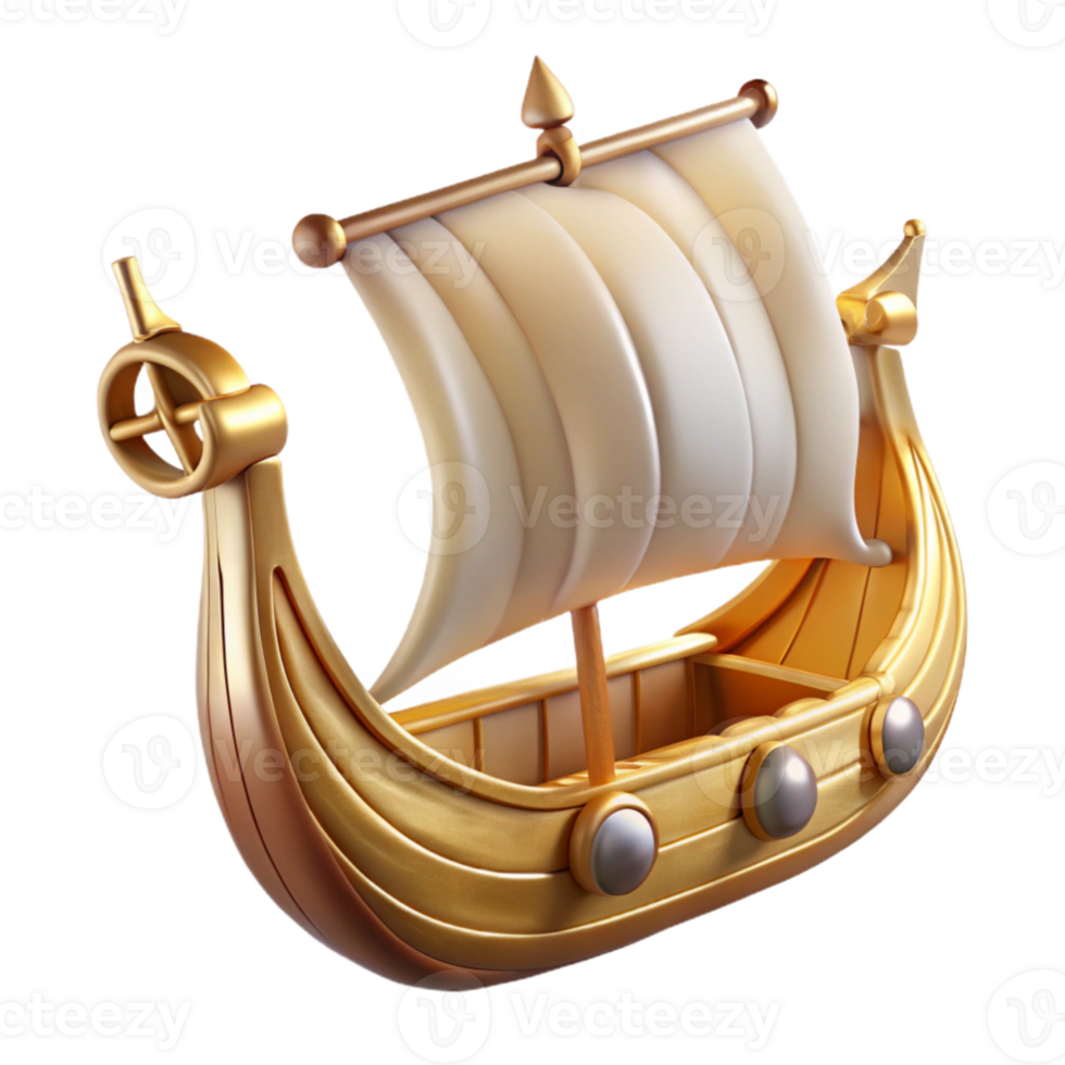 beautiful modern Viking Longship Isolated Cutout for Norse Mythology exclusive png
