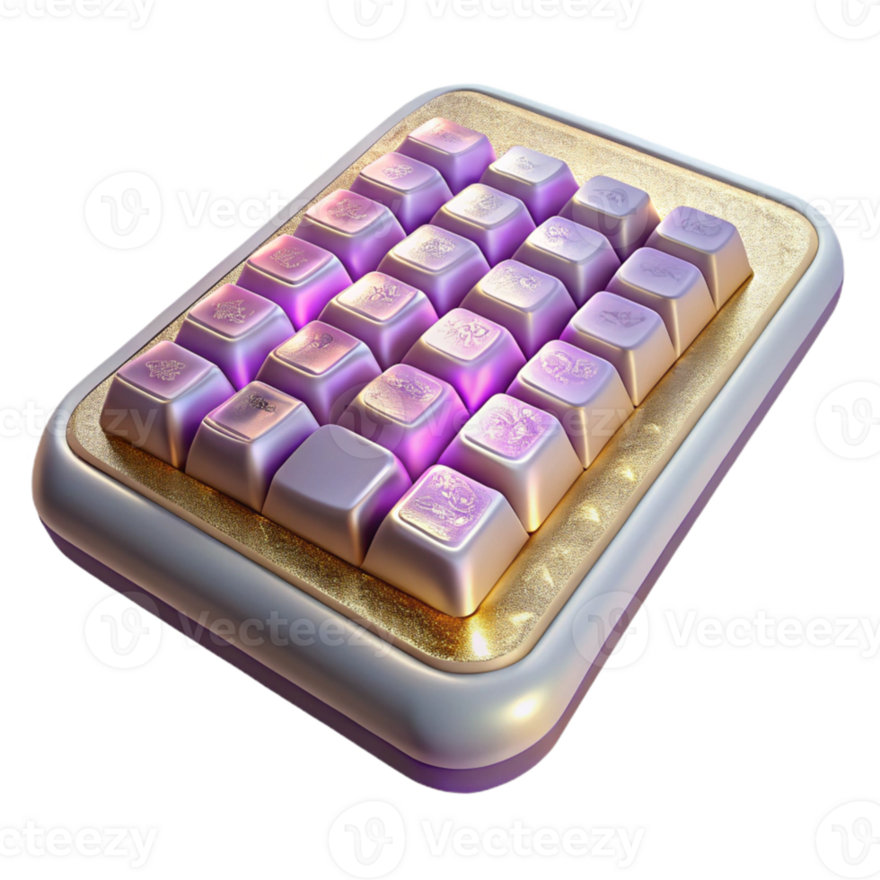 serene classic Virtual Keyboard Cutout for Interactive Projects premium png