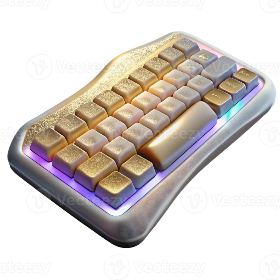 beautiful modern Virtual Keyboard Cutout for Interactive Projects detailed png