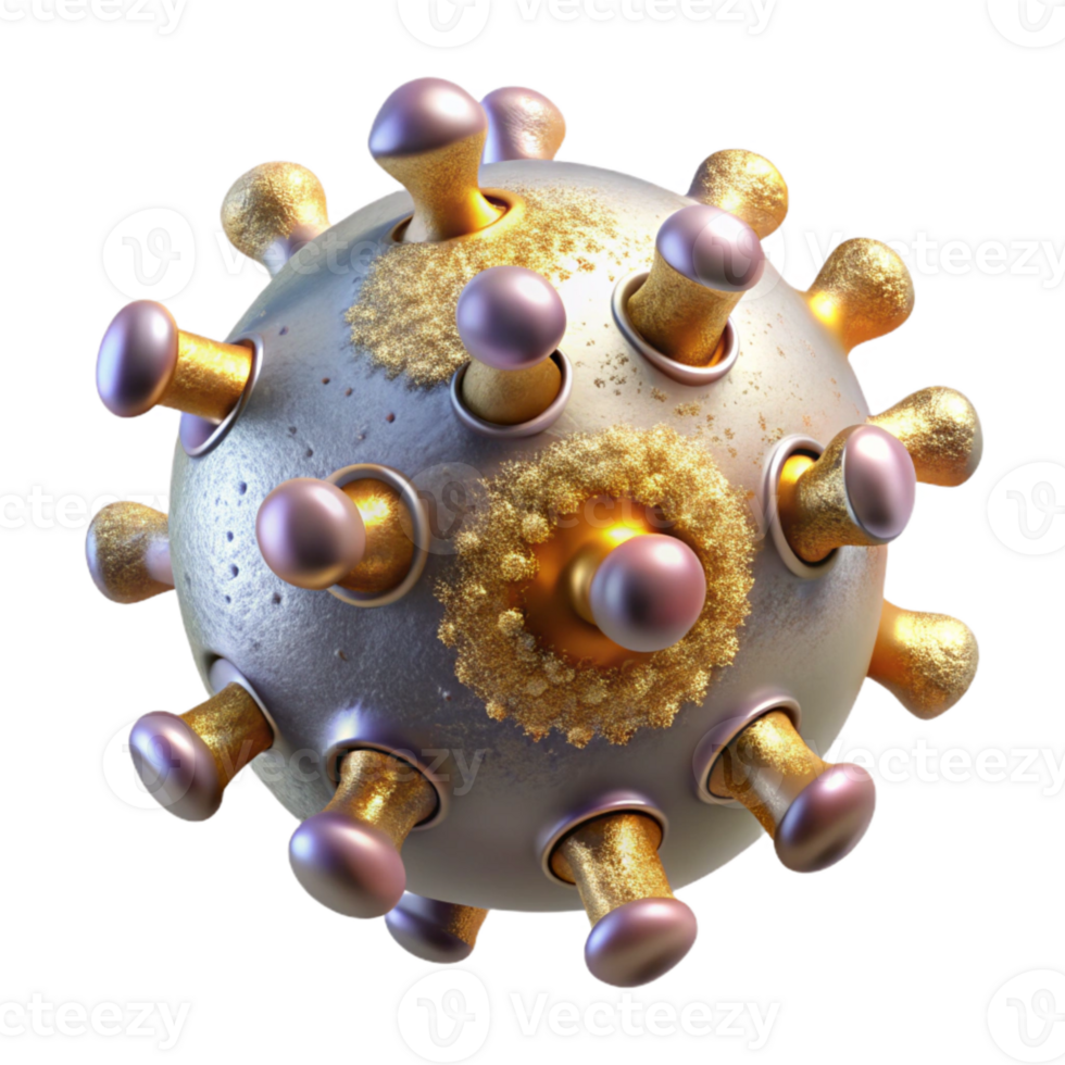 magnificent vintage Virus Bacteria Microorganism Cutout for Medical Research exclusive png
