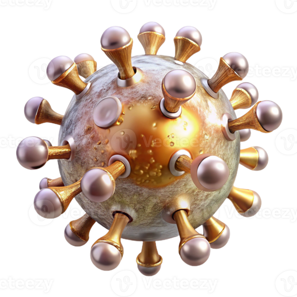 beautiful modern Virus Particle Microbiology Illustration Transparent for Health Presentations authentic png