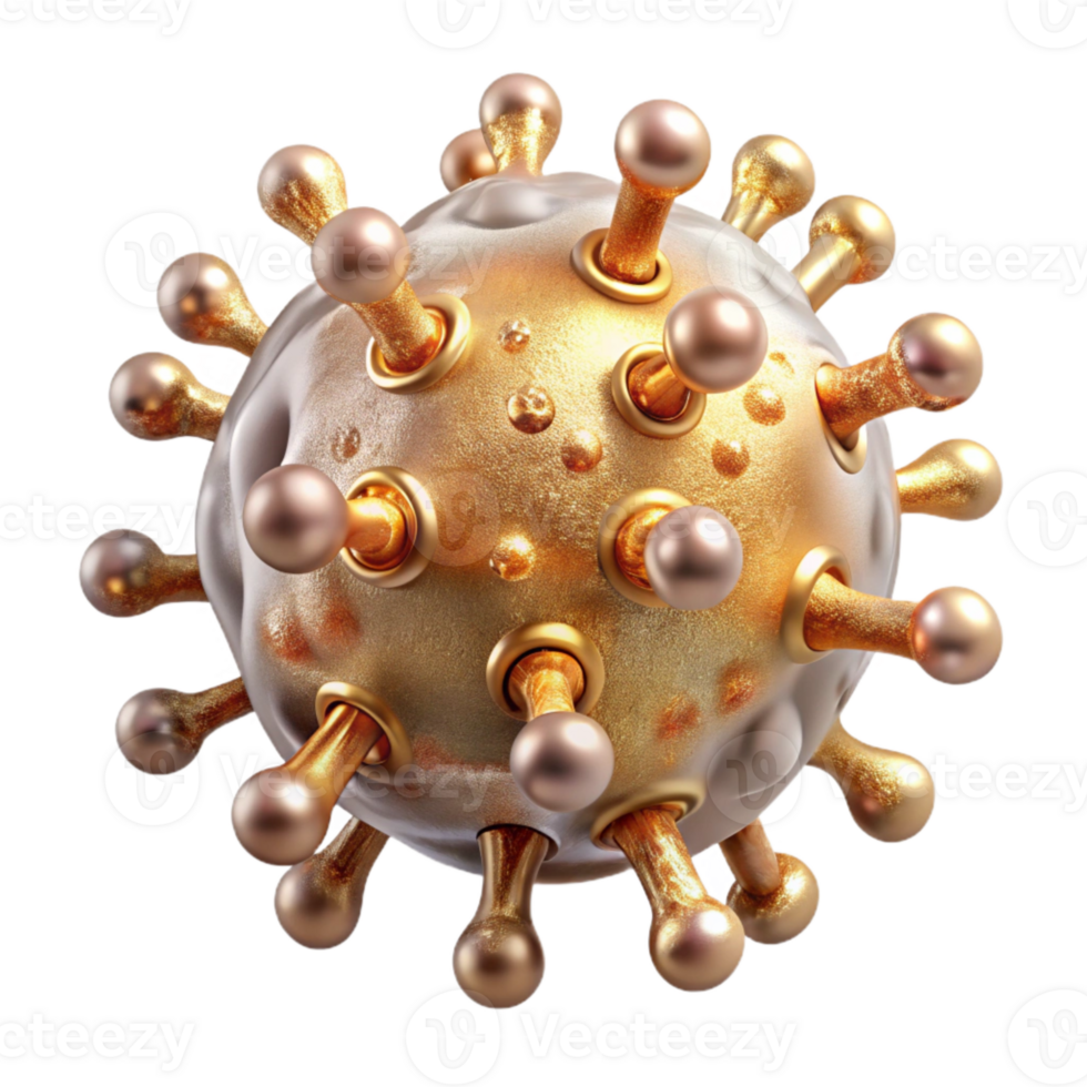 vibrant modern Virus Particle Microbiology Illustration Transparent for Health Presentations exclusive png