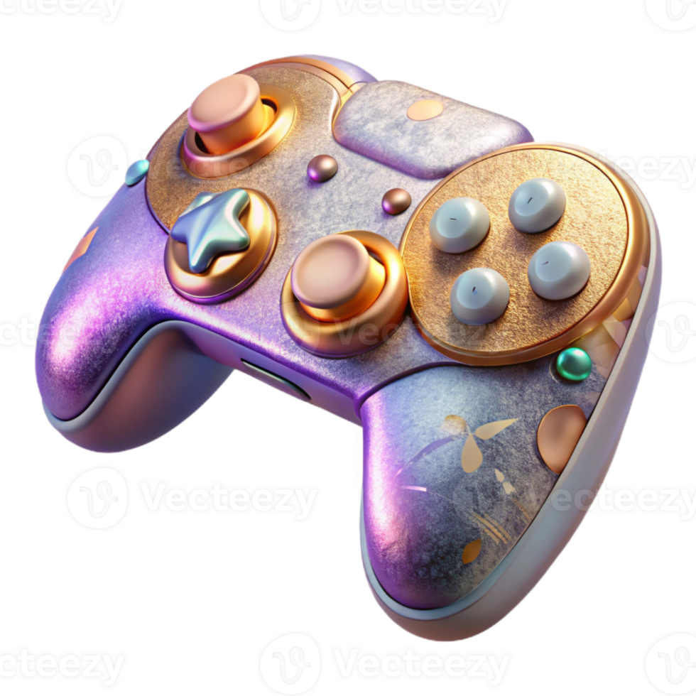 serene minimalist Vr Controller with Buttons and Joysticks Cutout for Game Input premium png