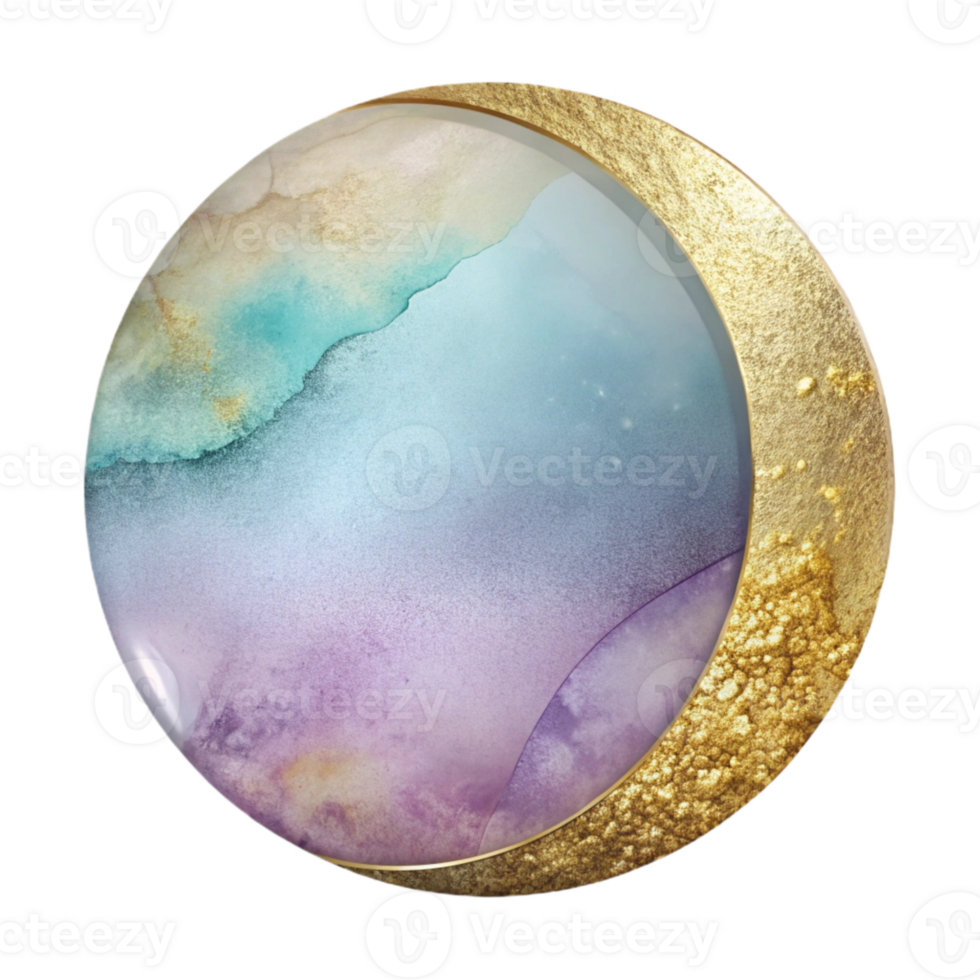 elegant vintage Watercolor Circle Transparent for Icon Design authentic png