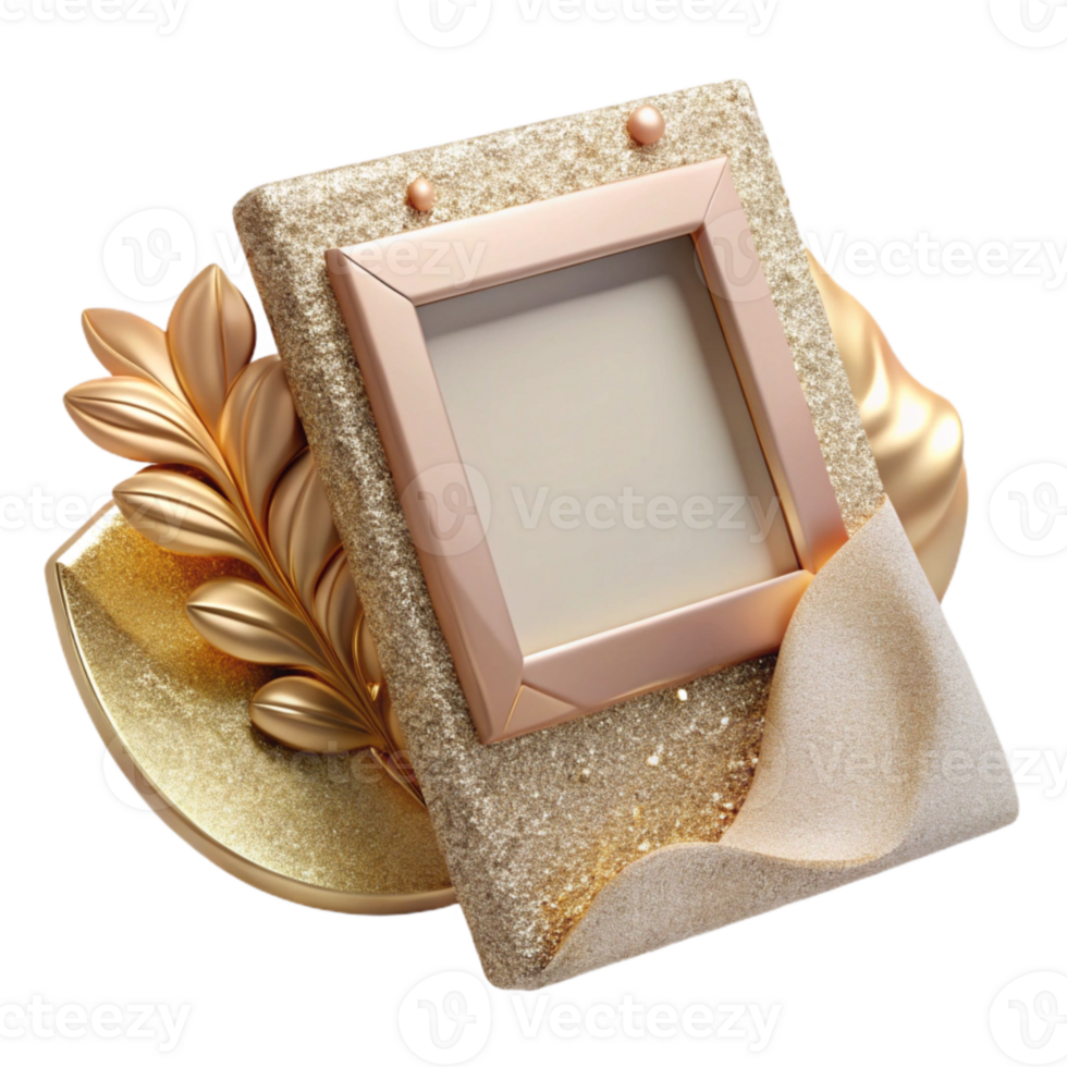 stunning abstract Wedding Polaroid Photo Frame Template Isolated png