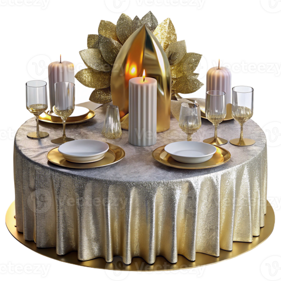 beautiful modern Wedding Reception Table Decor Cutout for Event Planners high resolution png