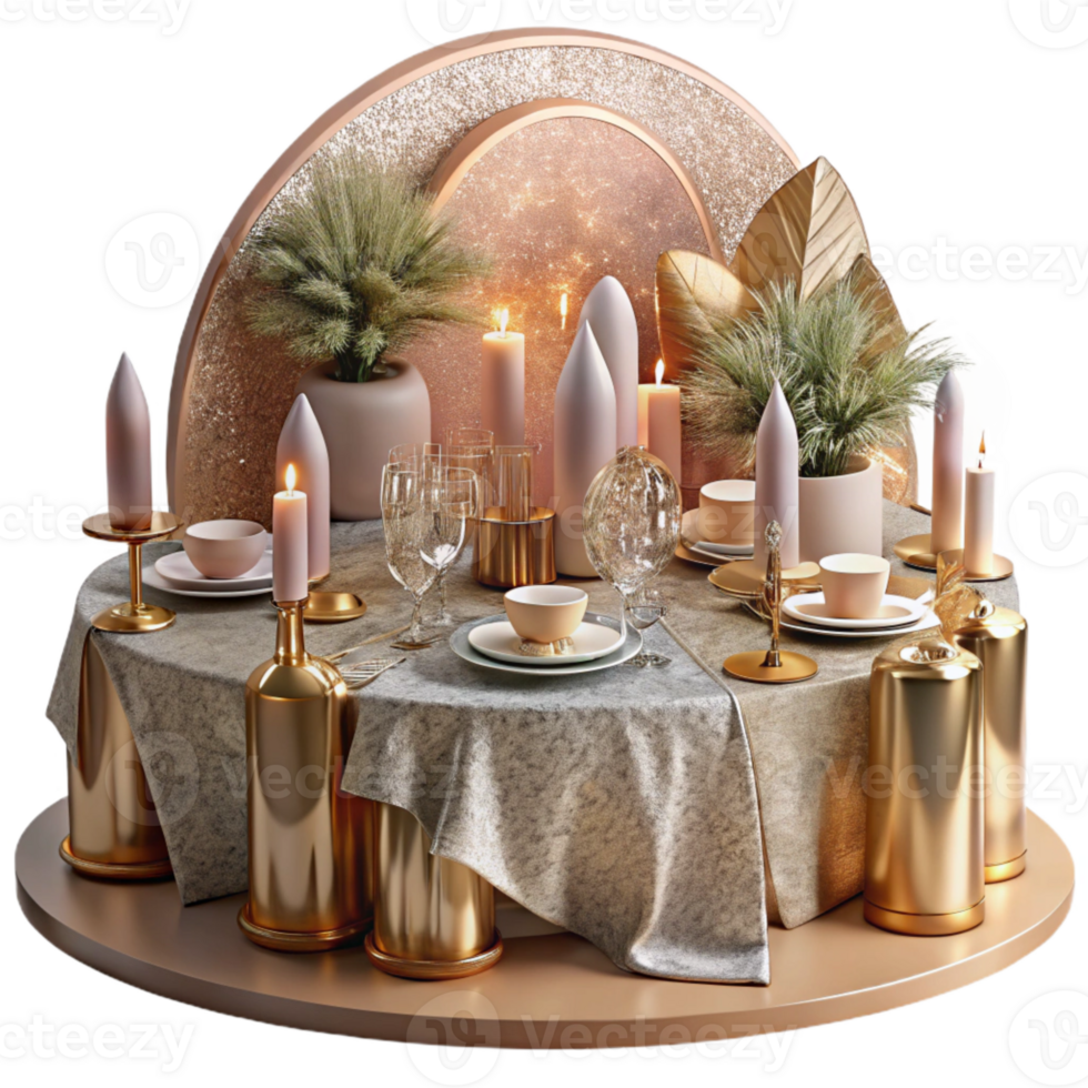 magnificent rustic Wedding Reception Table Decor Cutout for Event Planners detailed png