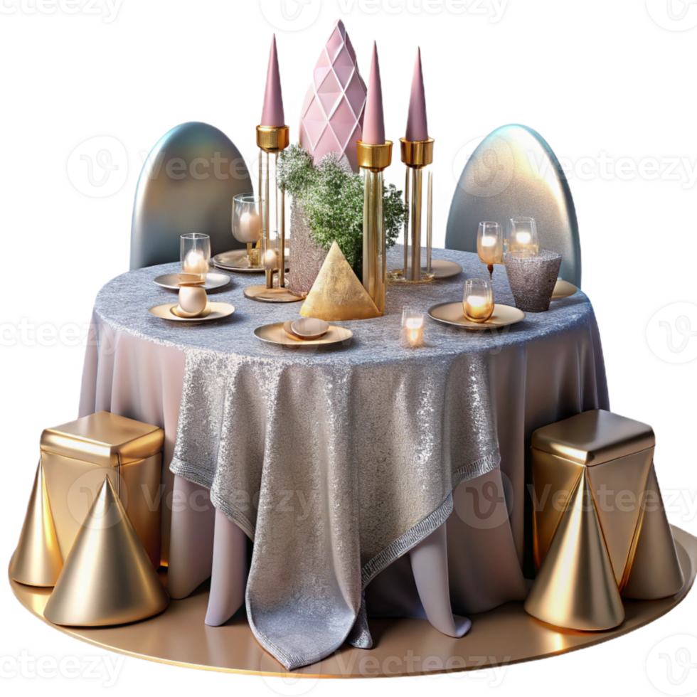 beautiful contemporary Wedding Reception Tables Decorated Cutout for Event Planning high resolution png