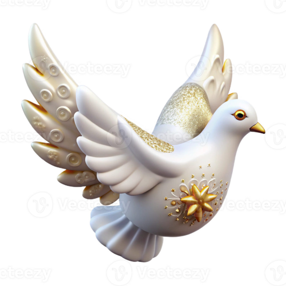 beautiful contemporary White Dove Bird Peace Symbol Transparent for Ceremony Programs authentic png