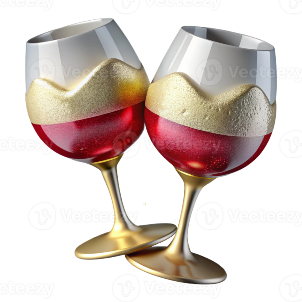impressive classic Wine Glasses Red and White Wine Cutout for Wine Enthusiasts high quality png