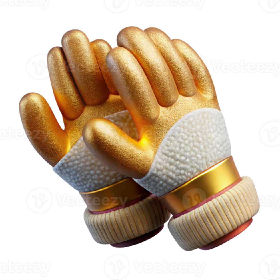 magnificent artistic Winter Gloves Knitted Warm Apparel Isolated premium png