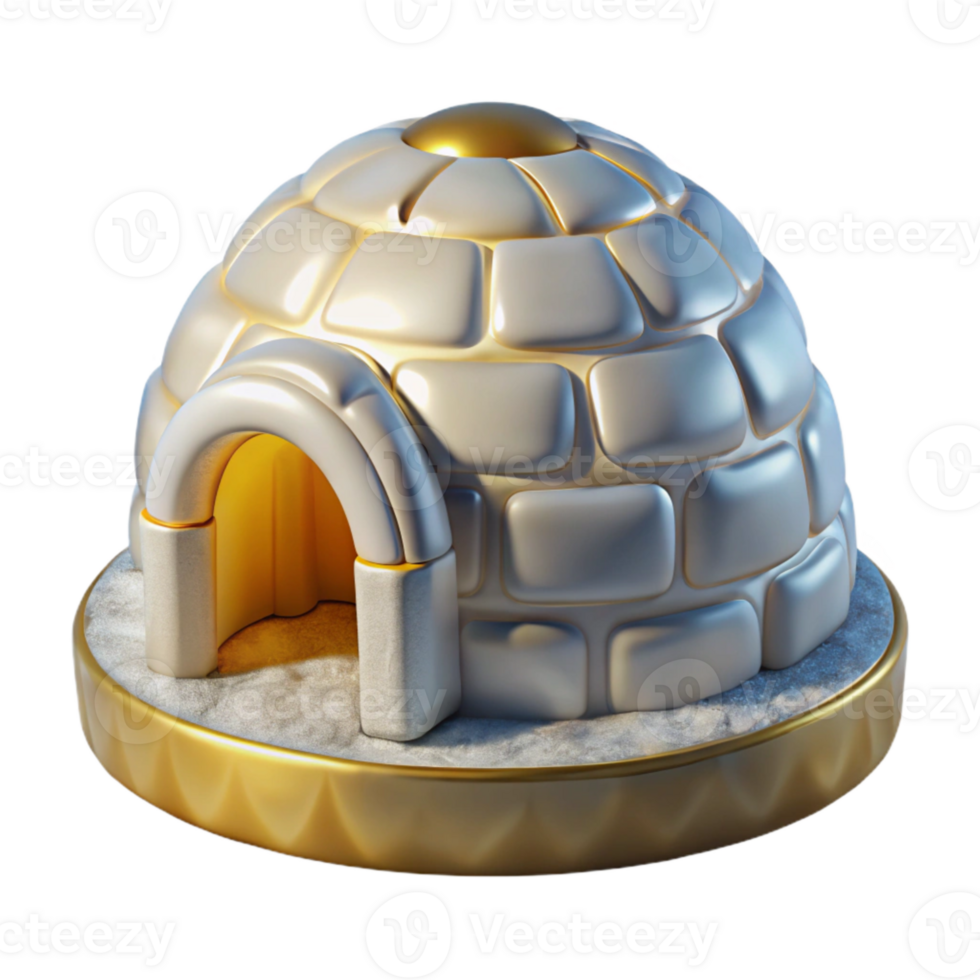 serene rustic Winter Igloo Ice House Transparent for Arctic Landscape authentic png