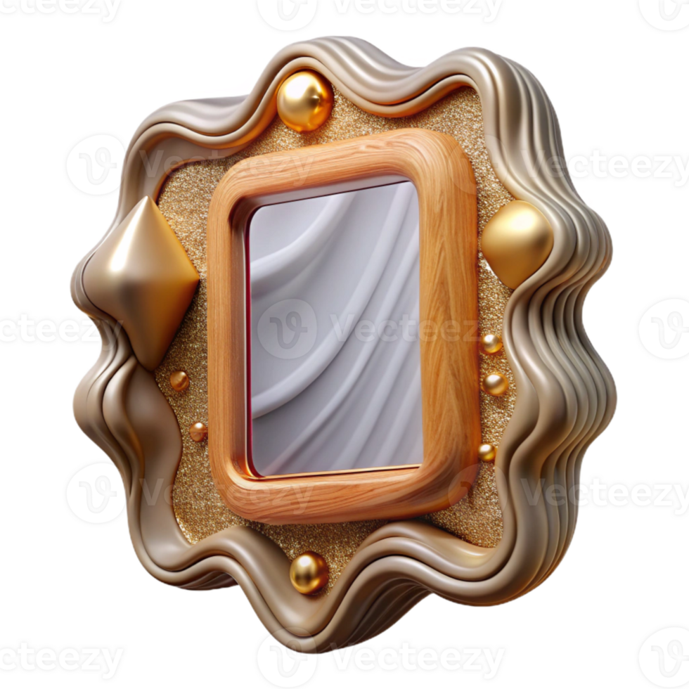 stunning abstract Wooden Picture Frame Cutout Wall Decor Element high resolution png