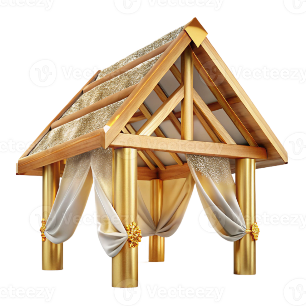 stunning classic Wooden Roof Truss Construction Detail Isolated high quality png