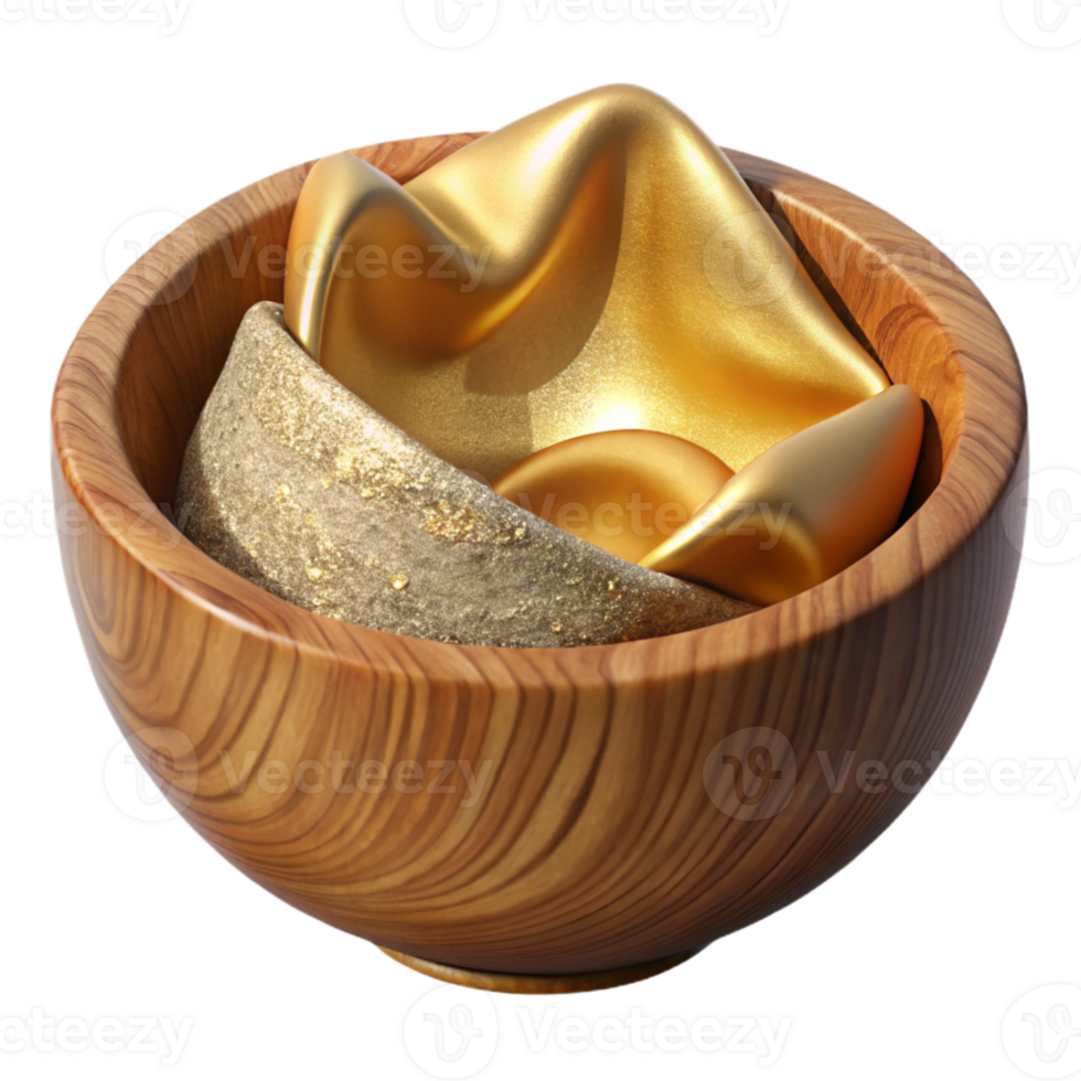 elegant minimalist Wooden Salad Bowl Empty Transparent for Healthy Food Blogs exclusive png