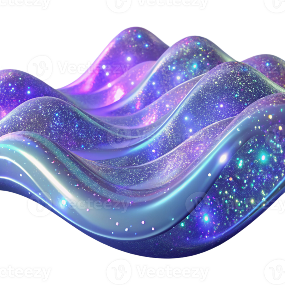 beautiful creative A field of shimmering, holographic particles, forming a wave-like pattern, illuminated by a cool, neon light, with a futuristic, sci-fi aesthetic authentic png