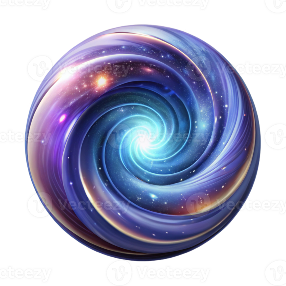serene vintage A swirling vortex of cosmic energy, forming a galaxy-like structure, illuminated by a bright, celestial light, with an astronomical art style high resolution png