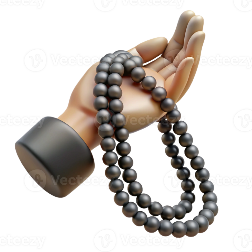 elegant vintage A woman's hand holding a pearl necklace, elegant noir style exclusive png